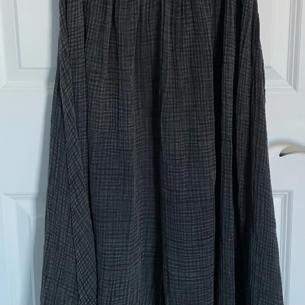 Anthropologie Black Waffle Knit Linen Beach Strapless Harem Jumpsuit - 35353 - Picture 6 of 16